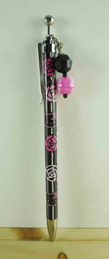 【震撼精品百貨】Hello Kitty 凱蒂貓 KITTY原子筆-和風圖案-黑色 震撼日式精品百貨
