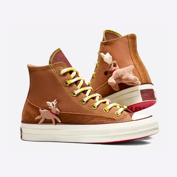 【CONVERSE】CHUCK 70 1970 HI 高筒 休閒鞋 男鞋 女鞋 聖誕款 咖啡色-A07979C