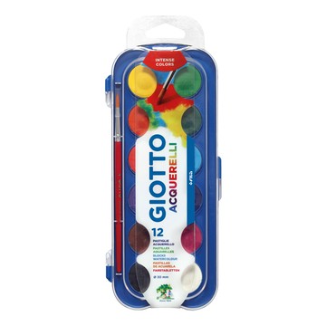 GIOTTO 水彩粉餅 12色 色彩鮮豔 渲染效果佳  167g