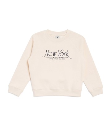 Sporty & Rich Kids Cotton Ny Print Sweatshirt