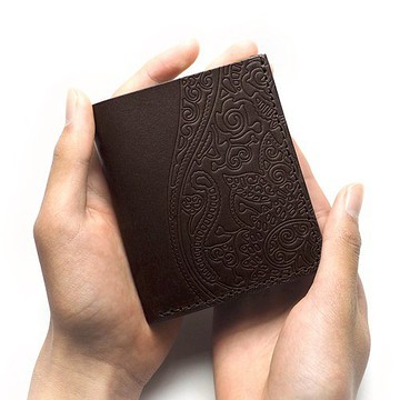 超薄半錢包巧克力（意大利皮革）☆ 免費名錄☆