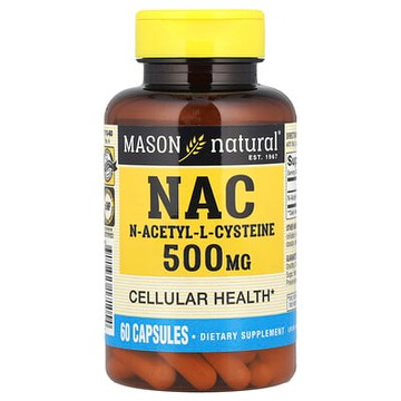 Mason Natural, NAC N-乙醯基-L-半胱氨酸，60 粒膠囊