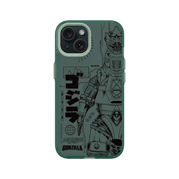 iPhone 15 Clear 憂墨綠 - 哥吉拉 Godzilla - 機械哥吉拉(黑)