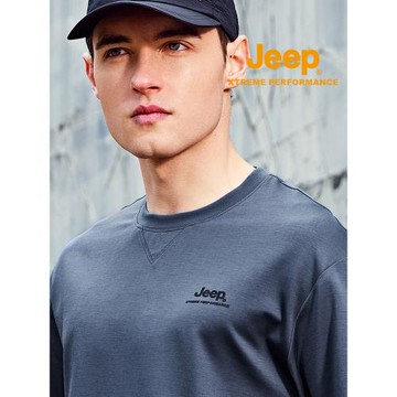 jeep短袖T恤男士夏季新款吸濕透氣戶外運動速干蘭精莫代爾上衣潮