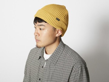 PE/CO 混紡針織帽 芥末黃