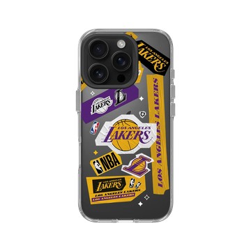 iPhone 16 Pro Clear 透明 - NBA - 拼貼系列-洛杉磯湖人 L.A. Lakers - Collage