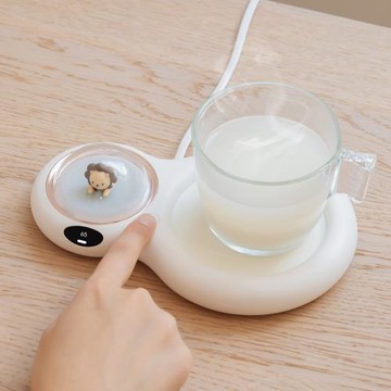 可愛卡通保溫碟可調節溫度辦公室暖杯智能恒溫杯墊馬克杯加熱墊子