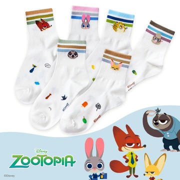 迪士尼動物方城市長襪 女中統襪 動物方城市棉襪 百搭長襪【旺達棉品】ZT-A302