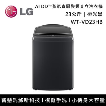 【LG 樂金】WT-VD23HB 23公斤 AI DD™蒸氣直驅變頻直立洗衣機 含基本安裝+舊機回收