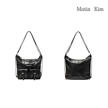 【MATIN KIM】雙口袋兩用包 黑色 官方直營