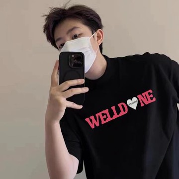 WE11DONE 小眾美式潮牌新款男女情侶夏季重磅純棉寬松短袖T恤ins