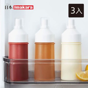 日本Imakara 4孔擠壓式醬料瓶-250ml-3入