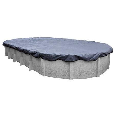 Pool Mate 341218-4-PM Commercial-Grade Winter Oval Above-Ground Pool Cover, 12 x 18-ft, Slate Blue