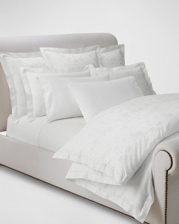 Organic Cotton Bethany Jacquard Flat Sheet, QUEEN