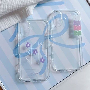 ins風可愛小清新紫色花朵子適用于蘋果13/14/15/16/17proMax趣味少女手機軟殼iPhone11/12MINI透明16plus