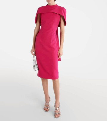 Safiyaa Caped midi dress