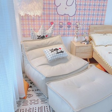 懶人沙發豆袋陽臺休閑榻榻米臥室單人舒適小沙發地上坐墊可愛女孩