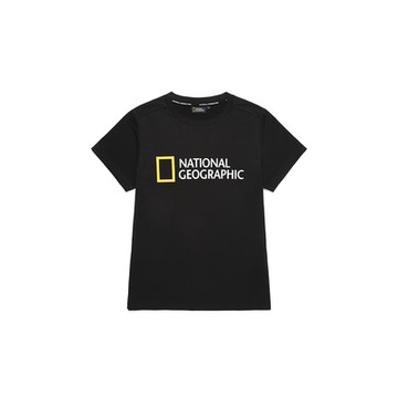 NATIONAL GEOGRAPHIC W TRUTA BIG LOGO  女 短袖T恤 炭黑-N212WTS210198