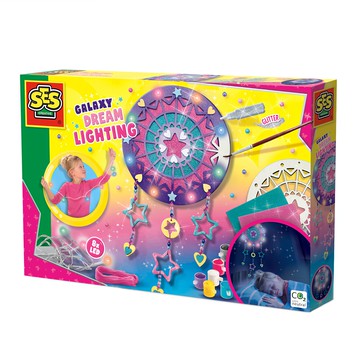 荷蘭SES DIY手作系列-銀河夢幻捕夢網 含8顆LED燈  1盒