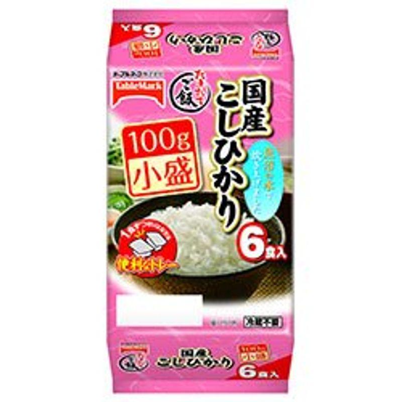 テーブルマーク たきたてご飯 国産こしひかり(分割) 小盛6食 (100g×6個)×8個入×(2ケース)