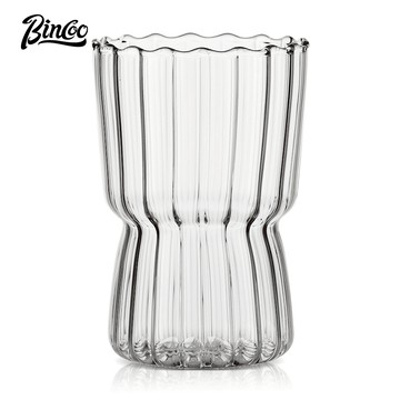 BINCOO 意式咖啡玻璃杯 拿鐵杯 簡約ins咖啡杯 精致美式高級感小眾 325ML