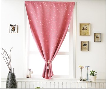 窗簾  出租房宿舍免打孔安裝成品窗簾簡易自粘魔術貼門簾客廳陽臺遮光布  mks  瑪麗蘇