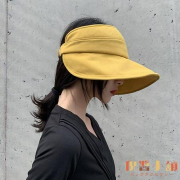 空頂帽大帽檐遮陽帽子女夏季韓版百搭遮臉防曬【倪醬小鋪】