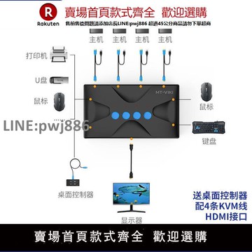 【公司貨優質服務】邁拓維矩 kvm切換器4口hdmi打印機筆記本電腦電視顯示器共享器高清4k共享鼠標鍵盤