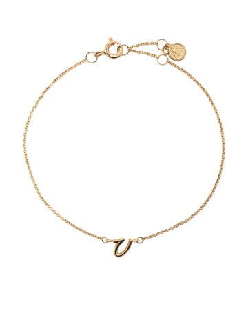 THE ALKEMISTRY - 18kt yellow gold Love Letter initial bracelet - women - 18kt Yellow Gold - One Size