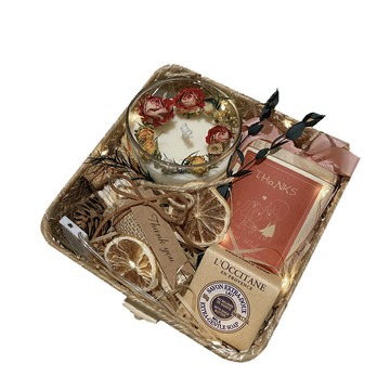 樂天精選~手作干花香薰蠟燭禮盒歐舒丹香氛皂套裝女生日結婚伴娘伴手禮物品 雙11全館免運