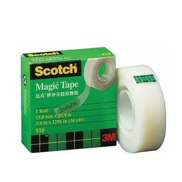 膠帶 3M 810-3/4  隱形膠帶 ( 19mm x 32.9M )【APP滿額下單10%點數(單一帳號最高5000點)】1/31止