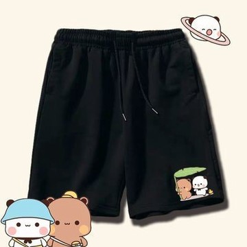 台灣出貨  一二布布短褲 一二布布運動短褲 一二布布 布布一二 短袖 休閒褲 褲子 男裝褲子 女裝褲子 纯棉透气五分裤