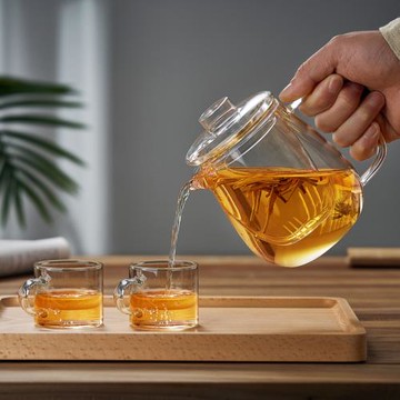 憶壺茶玻璃茶壺泡茶壺耐高溫茶具花茶壺加厚家用過濾茶水分離茶具