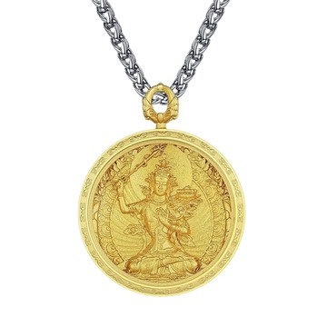 MoonDy 項鍊 本命年 飾品 護身符 十二生肖 鈦鋼項鍊 八大守護神 普賢菩薩項鍊 觀音菩薩 佛像 388