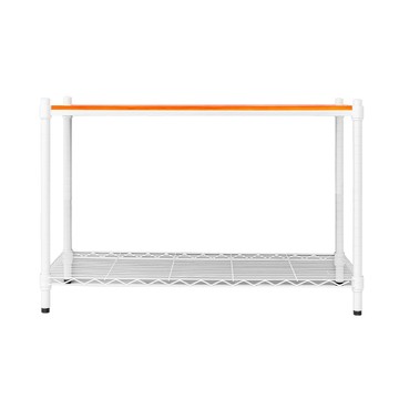 【dayneeds】松木90x45x60公分二層烤白柚木板收納層架