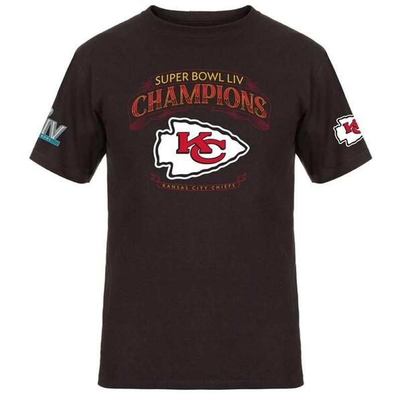 NFL チーフス Tシャツ 第54回 スーパーボウル 優勝記念 ブラック【OCSL