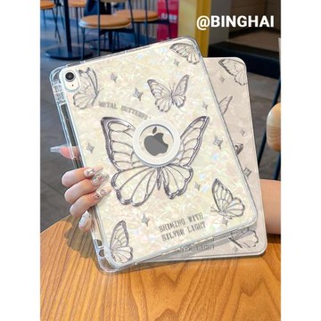 【磁吸可拆分x720旋轉】適用ipad10保護套10.9寸第十代立體蝴蝶2024新款air6防彎硬mini6平板殼pro高透亞克力