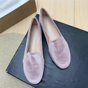 2026春季新款女鞋樂福鞋女圓頭平底單鞋一腳蹬軟底舒適百搭懶人鞋