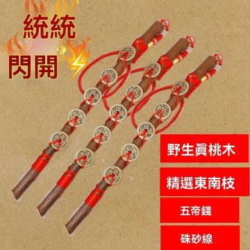 臺灣有貨⚡鎮宅五帝掛件化解對門正宗東南野生桃木硃砂家用山鬼客廳花錢招財 GZP0