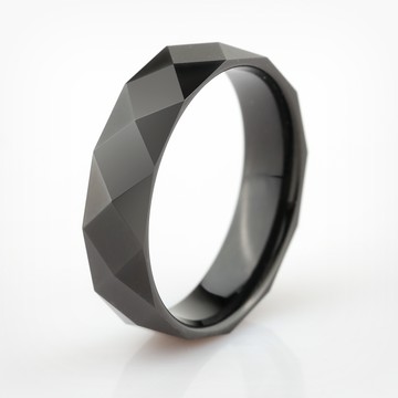 多切割面戒指-特寬．鎢鋼｜客製化刻字《ATeenPOP》AA22005