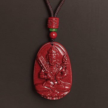 天然朱砂八大守護神吊墜男女高含量紫金砂本命佛掛件生肖情侶項鏈