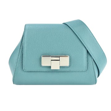 BOTTEGA VENETA 新款山羊皮翻蓋肩斜/腰包（煙藍）_廠商直送