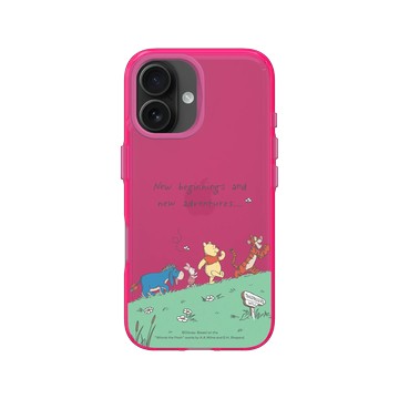 iPhone 16 Clear 粉漾桃 - 迪士尼-小熊維尼 Disney Winnie The Pooh - 與朋友一起冒險