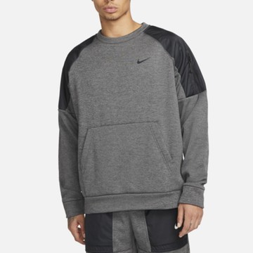 NIKE 上衣 男款 長袖上衣 運動 AS M NK THERMA NOVELTY CREW 灰黑 DQ4855-071