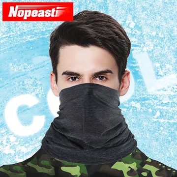 Nopeasti諾比 戶外騎車運動冰絲涼感防曬半面罩(WBB05/麻黑)