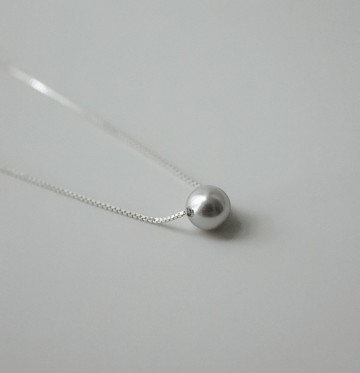 HELMI-BASIC 灰珍珠項鏈