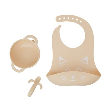 【Babymoov】嬰兒矽膠餵食三件套組/狐狸✨送禮首選✨新生禮✨彌月禮✨育兒好物