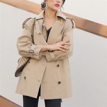 【巴黎精品】風衣外套防風大衣-英倫風寬鬆中長款女外套a1di71