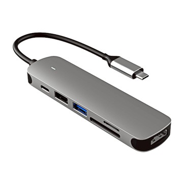CorPro 核心聯環 6合1 USB-C Hub 輕便多工擴充轉接器 支援HDMI  1個  單一商品
