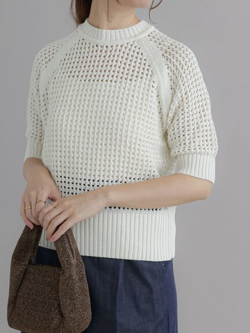 網眼簍空針織上衣(FC33L2C0280) - Te chichi